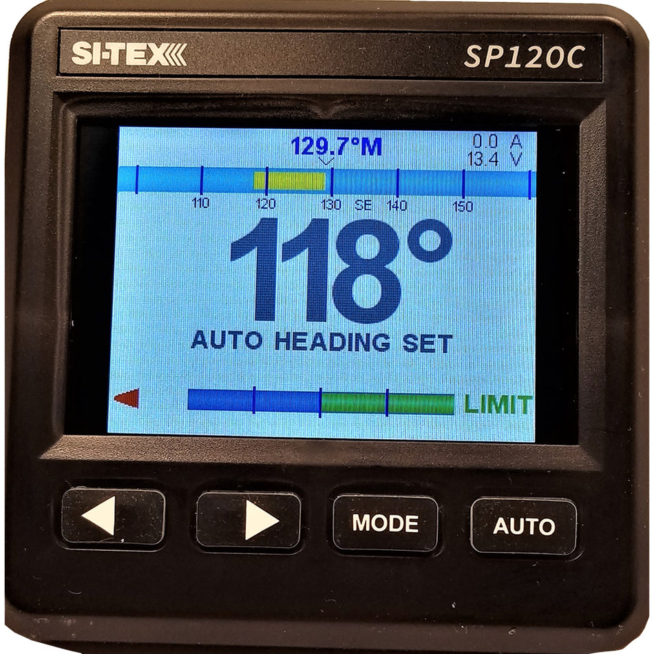 SI-TEX SP-120 Color System w/Rudder Feedback  Type "S" Mechanical Dash Drive [SP120C-RF-3]