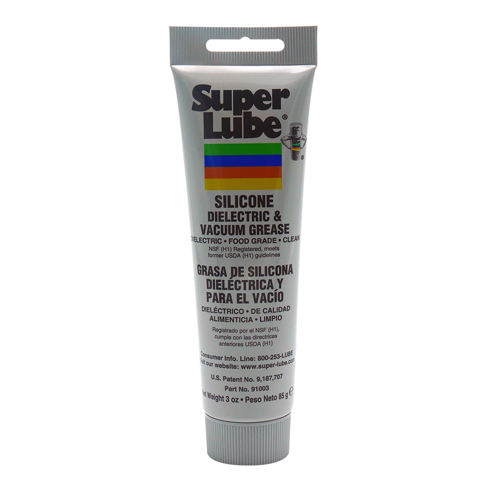 Graisse diélectrique à base de silicone Super Lube pour vide - Tube de 3 oz [91003]