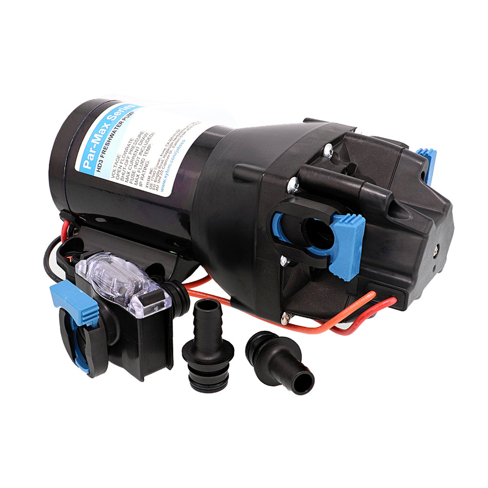 Pompe à eau sous pression robuste Jabsco Par-Max HD3 - 12 V - 3 GPM - 40 PSI [Q301J-115S-3A]