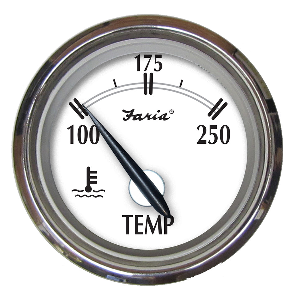 Indicateur de température d'eau Faria Newport SS 2" - 100 à 250 °F [25002]