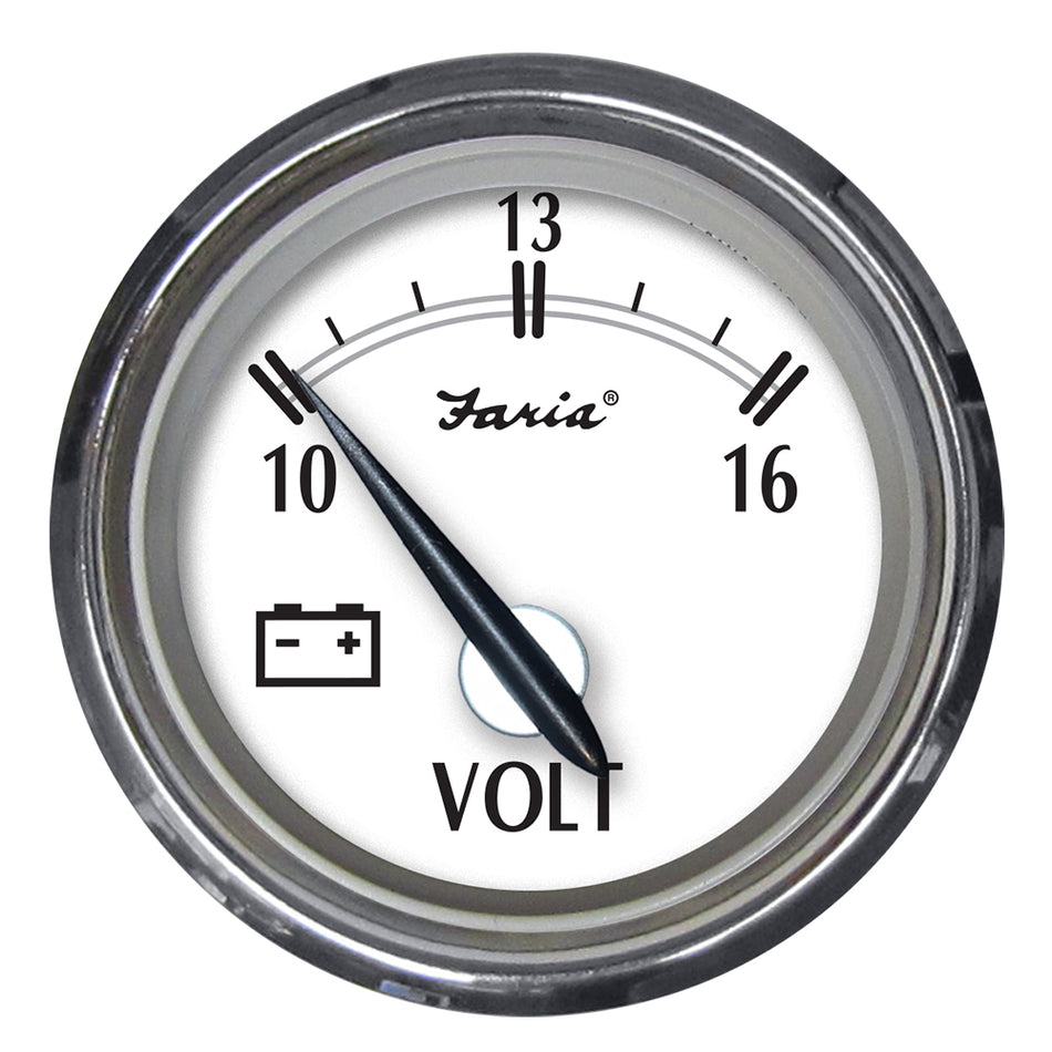 Voltmètre Faria Newport SS 2" - 10 à 16 V [25009]