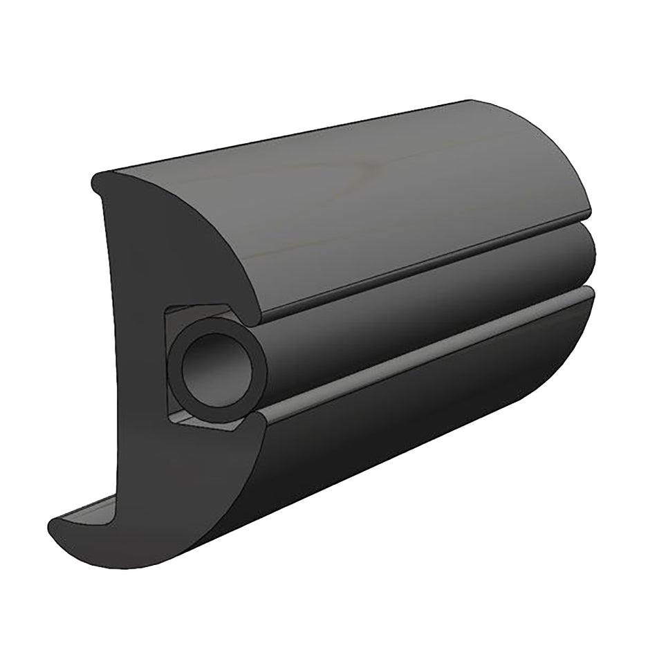 Rail de protection en vinyle souple noir TACO 1-1/16" x 1-7/8" 50L [V11-2423BKA50-1]