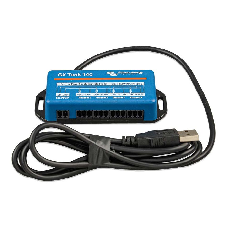 Surveillance de réservoir Victron GX Tank 140 pour capteurs 4-20 MA, 1-10 V CC - Surveille jusqu'à 4 capteurs * Capteur non inclus [BPP920140100]