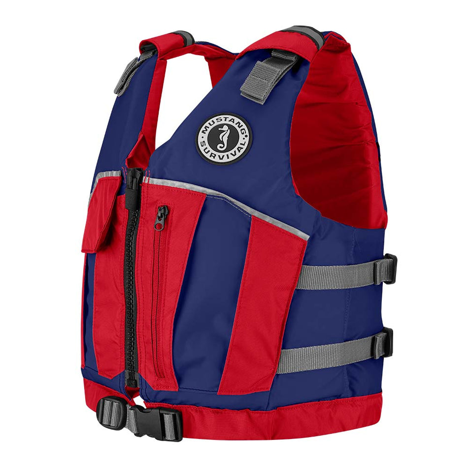 Gilet en mousse réfléchissant Mustang Youth - Bleu marine/rouge [MV7030-80-0-216]