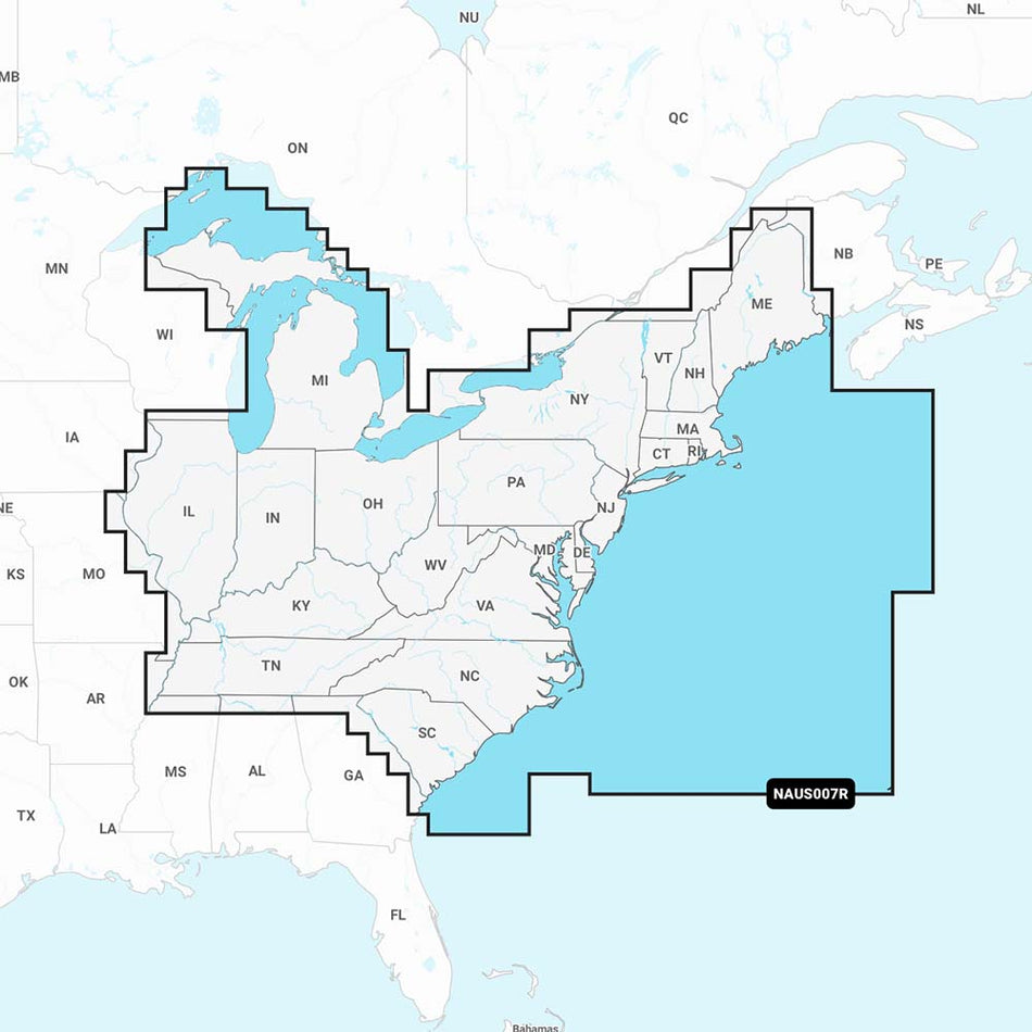 Navionics NAUS007R - Est des États-Unis - Navionics+ [010-C1370-30]