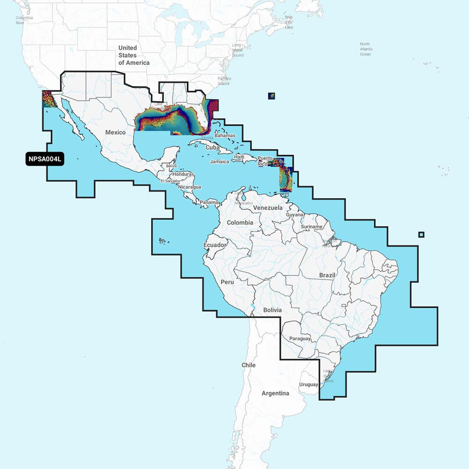 Navionics Platinum+ NPSA004L - Mexique, Caraïbes vers Brésil [010-C1364-40]