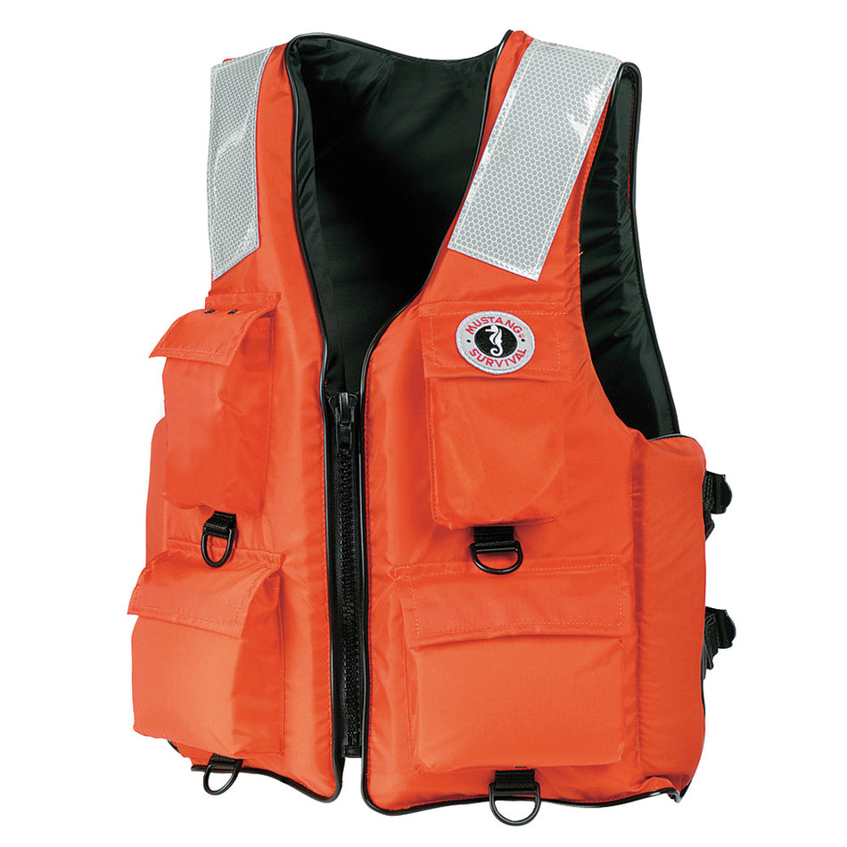 Gilet de flottaison à 4 poches Mustang - Orange - Grand [MV3128T2-2-L-216]