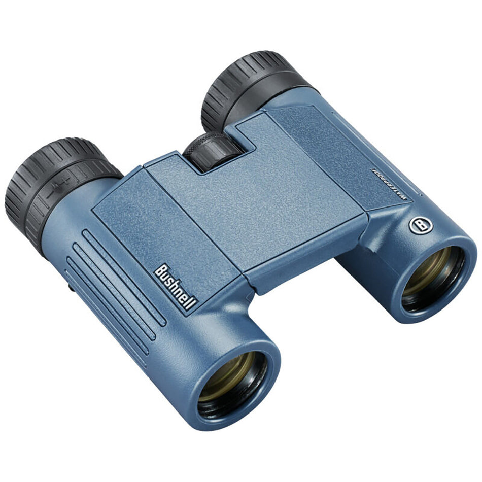 Jumelles Bushnell 12x25mm H2O - Toit bleu foncé WP/FP avec œilletons torsadés [132105R]