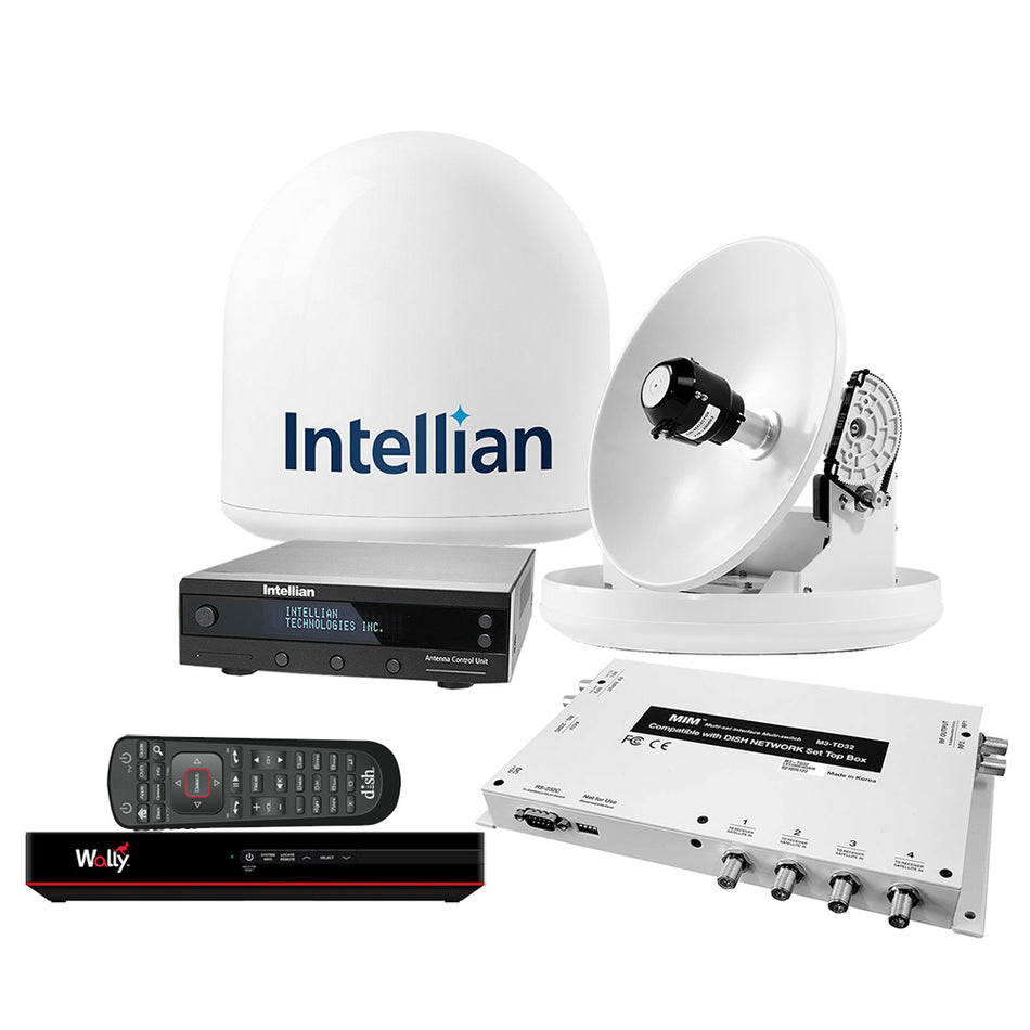 Système Intellian i2 US avec DISH/Bell MIM-2 (avec câble RG6 3M) Câble RG6 15M Récepteur DISH HD Wally [B4-209DNSB2]