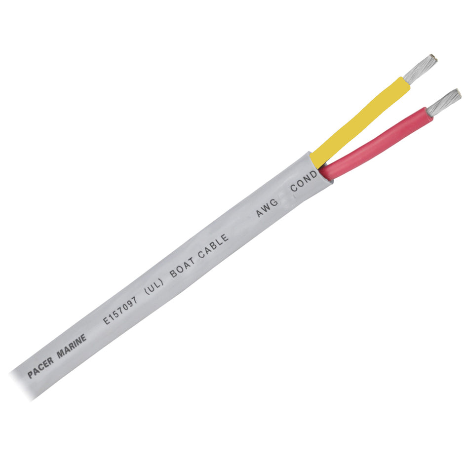 Câble duplex de sécurité rond Pacer 16/2 AWG - Rouge/Jaune - 100 [WR16/2RYW-100]