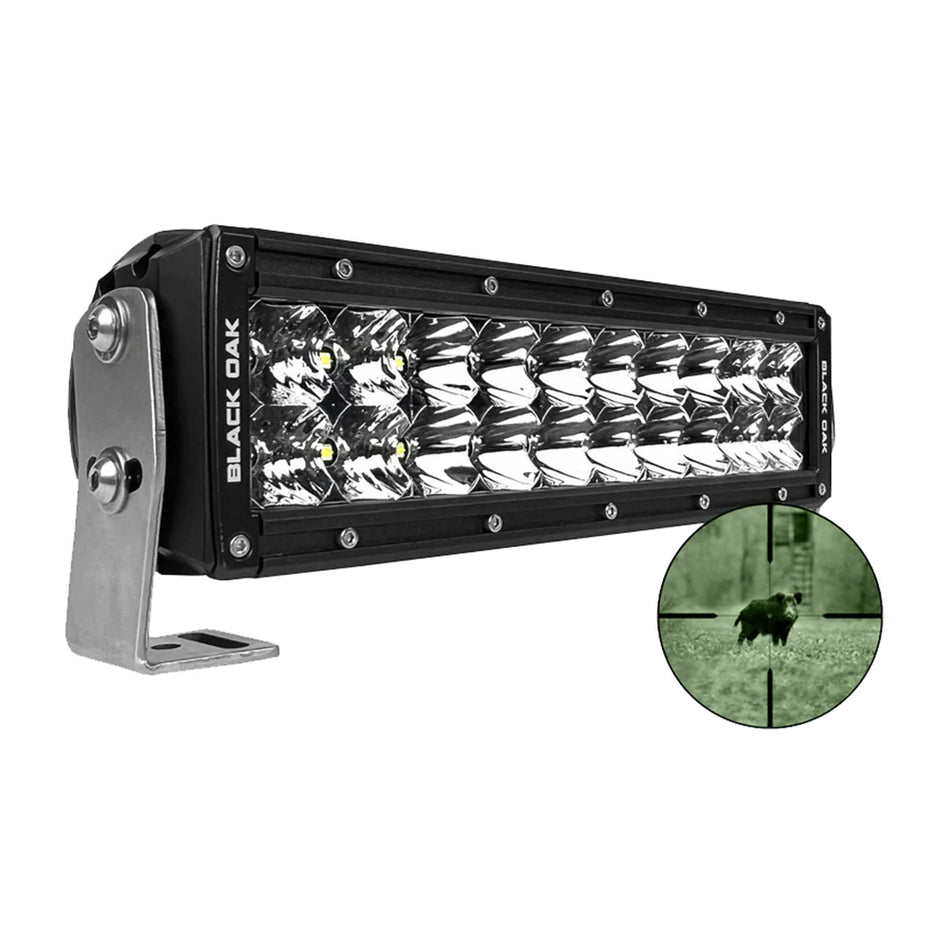 Black Oak Pro Series Double Row Combo Infrared 10" 940nm Light Bar - Black [10IR-940]