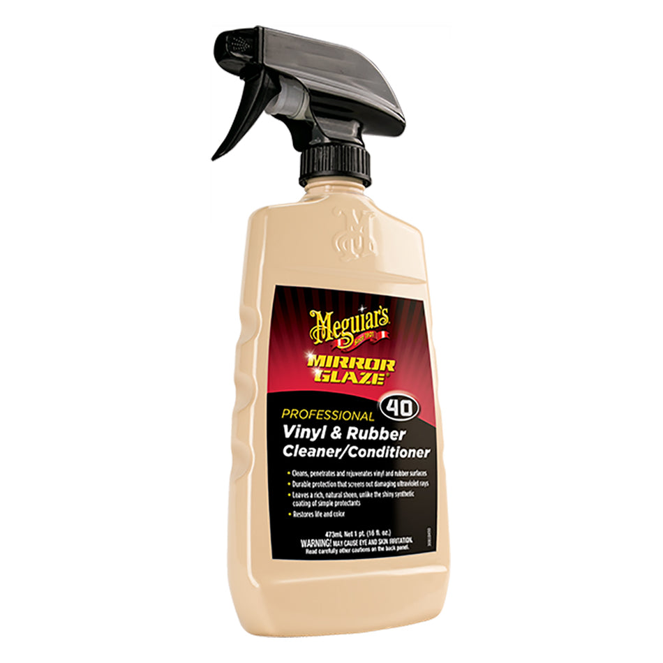 Nettoyant et revitalisant pour caoutchouc et vinyle Meguiars M40 Mirror Glaze - 16 oz [M4016]