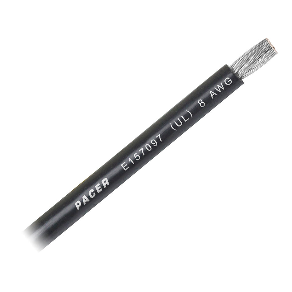 Câble de batterie Pacer Black 8 AWG - Vendu au pied [WUL8BK-FT]