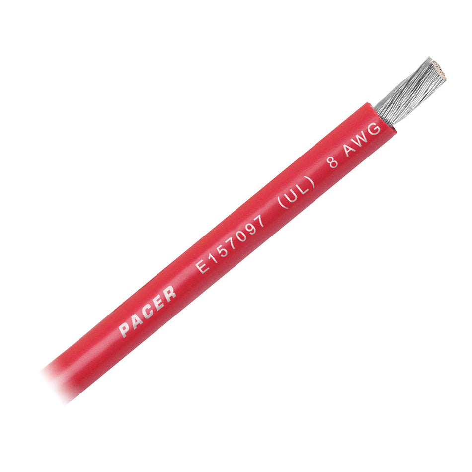 Câble de batterie Pacer Red 8 AWG - Vendu au pied [WUL8RD-FT]