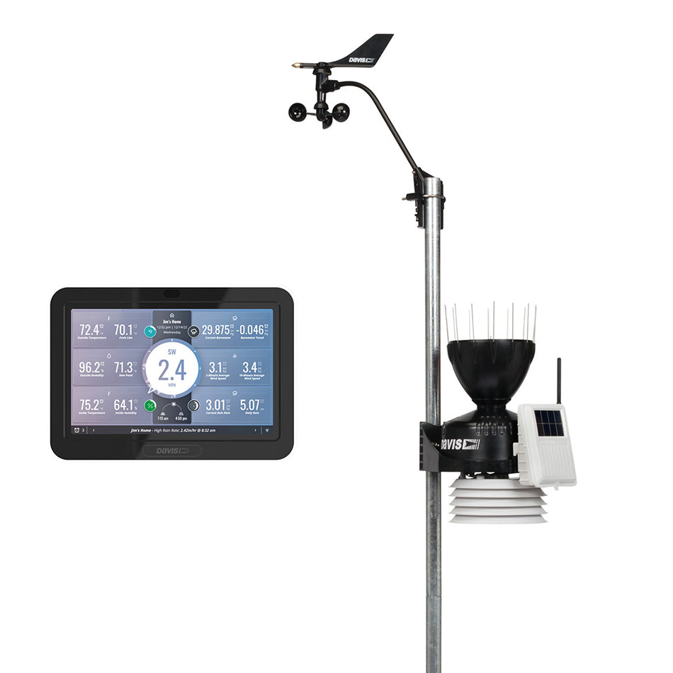 Station météo sans fil Davis Vantage Pro2 avec console WeatherLink et écran anti-rayonnement standard [6252]