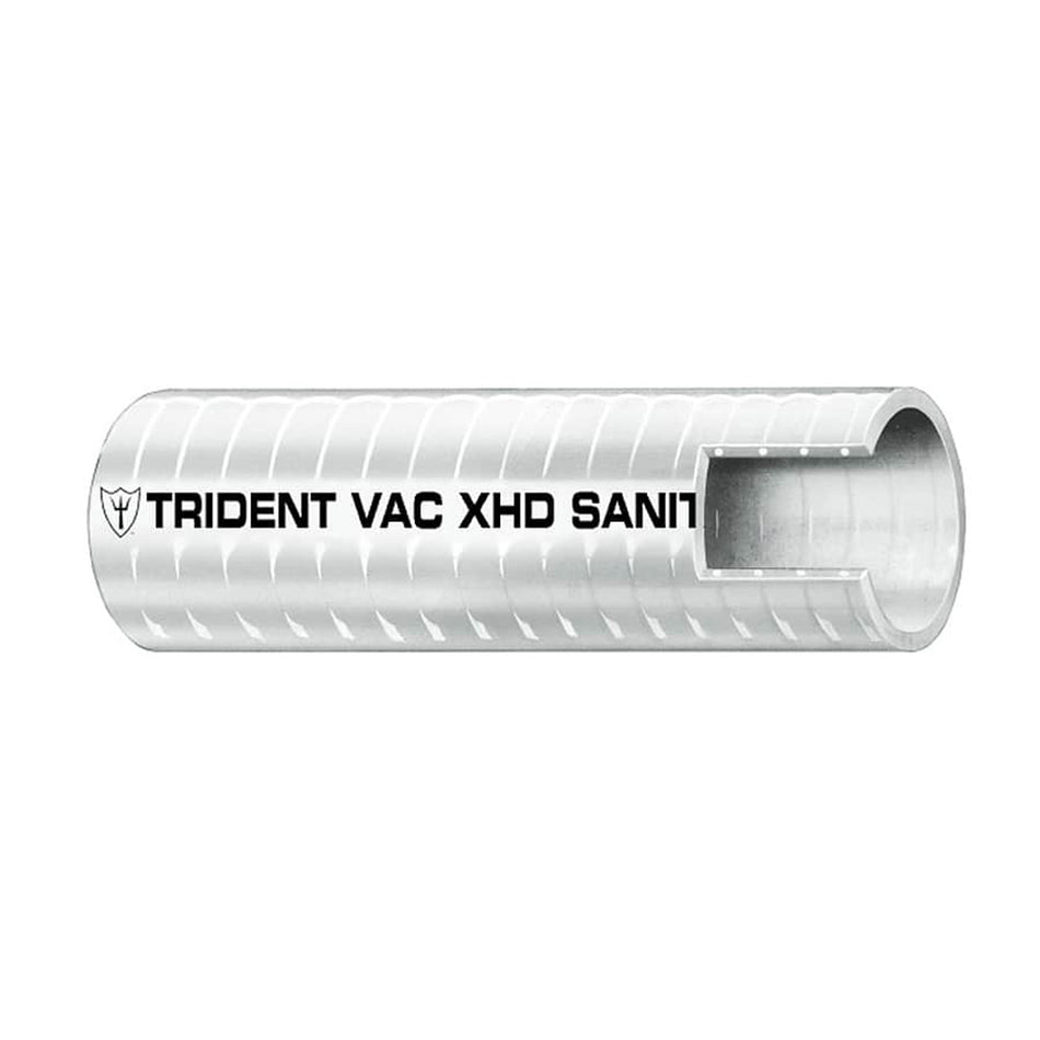 Tuyau d'assainissement Trident Marine 1" VAC XHD - Hélice en PVC dur - Blanc - Vendu au pied [148-1006-FT]